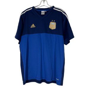 adidas Blue and Navy Argentina Soccer Jersey